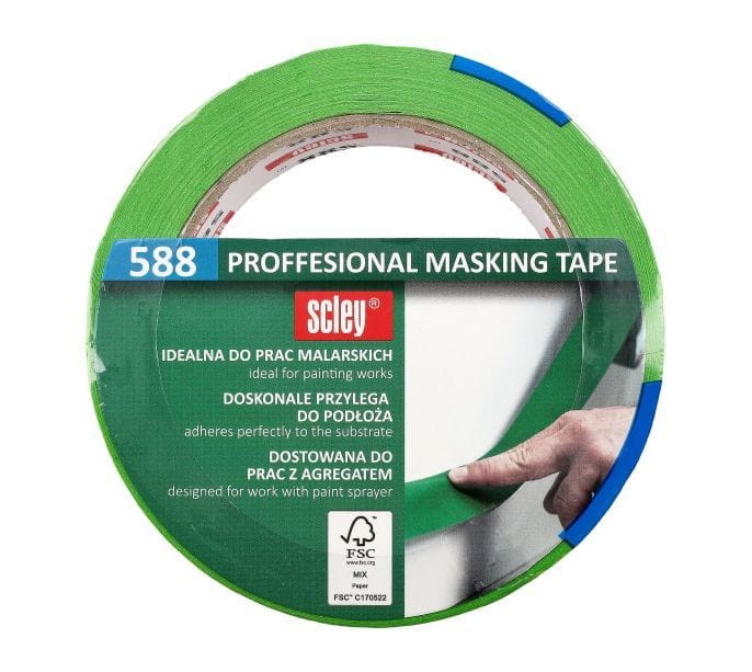 Taśma maskująca 38mm x 50m Scley 588 Zielona Długa