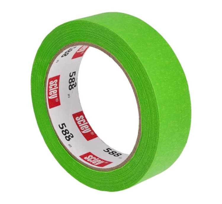 Taśma do odcinania kolorów 30mm x 33m Scley 588 Zielona wytrzymała