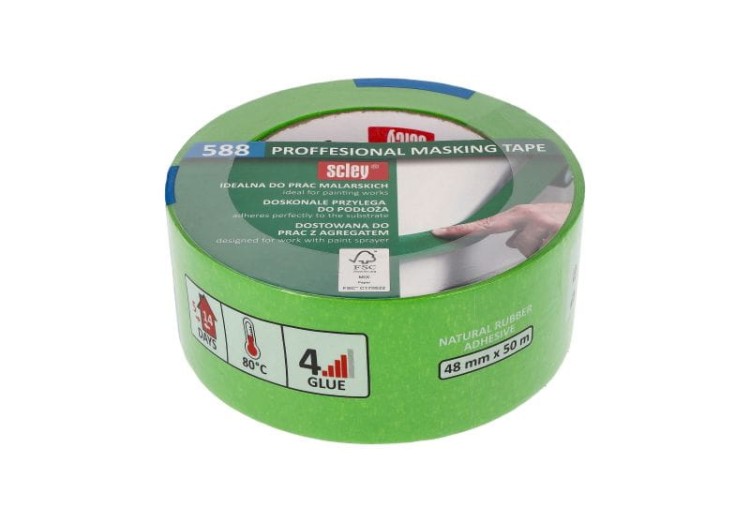 Taśma do malowania 48mm x 50m Scley 588 Zielona