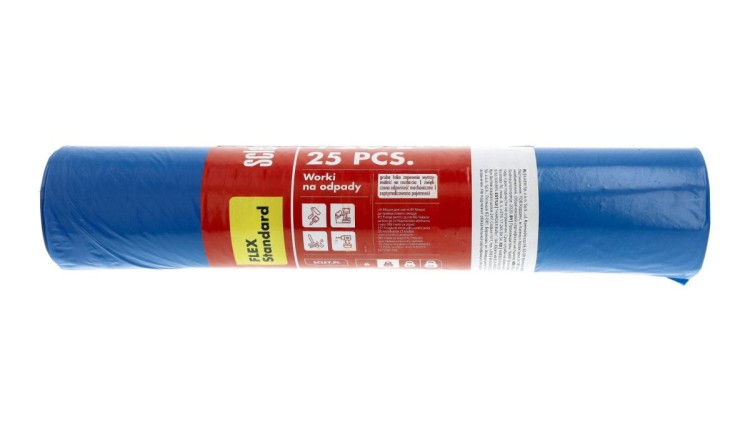 Worki na śmieci 120L 25 szt. niebieskie do segregacji PAPIER Scley 3