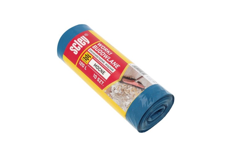 Worki na odpady budowlane 120l 10szt. 40 μm dwuwarstwowe Scley