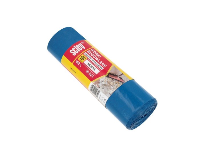 Worki na odpady budowlane 160l 10szt. MOCNE 50 μm dwuwarstwowe Scley