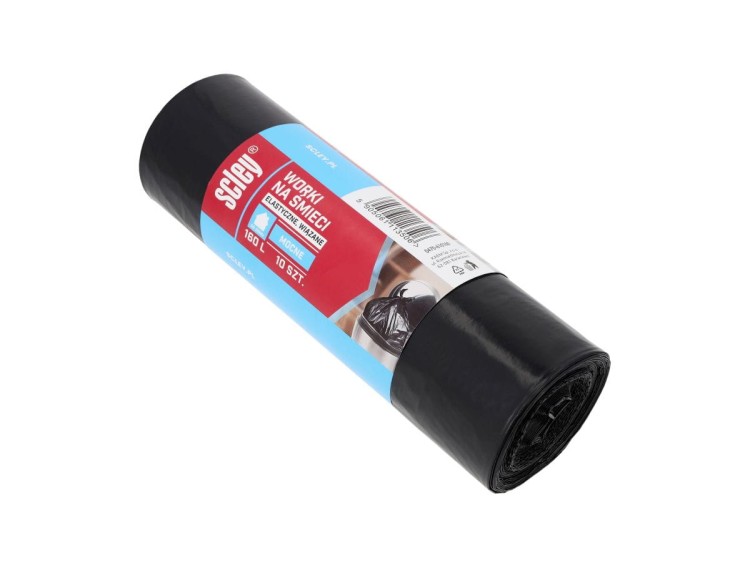 Duże worki na śmieci 160l 10 szt. MOCNE 0,035 mm Scley