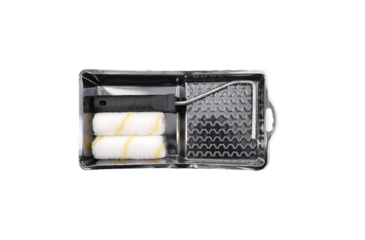 Zestaw malarski Ryś 10 Wałki 10cm+Kuweta+Wkładki+Uchwyt NABU 4