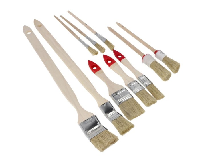 Pędzle malarskie Zestaw 10 szt farby wodorozcieńczalne zdj 2